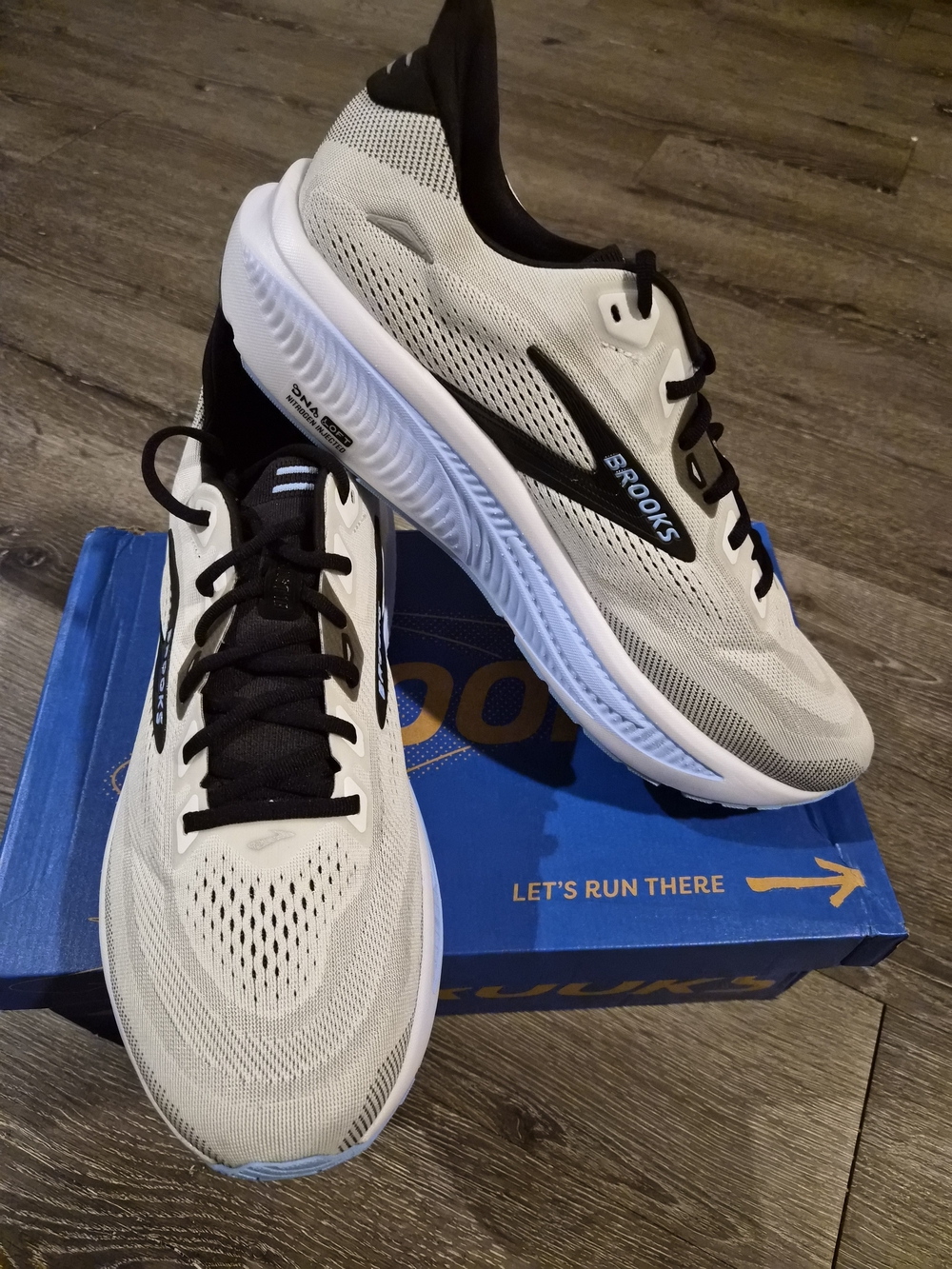 Brooks White & Black Running Shoes